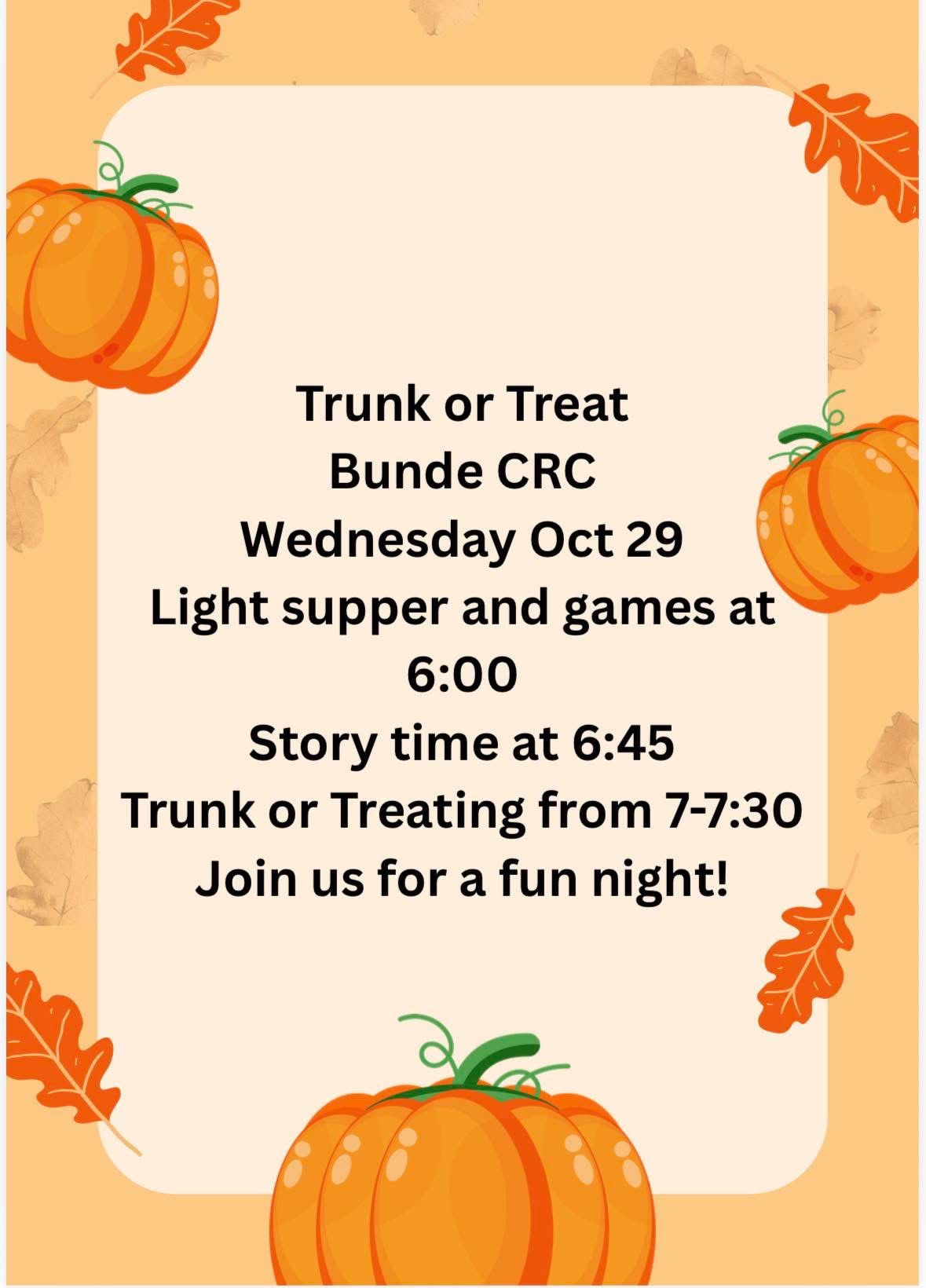 Trunk or Treat – October 29, 2025